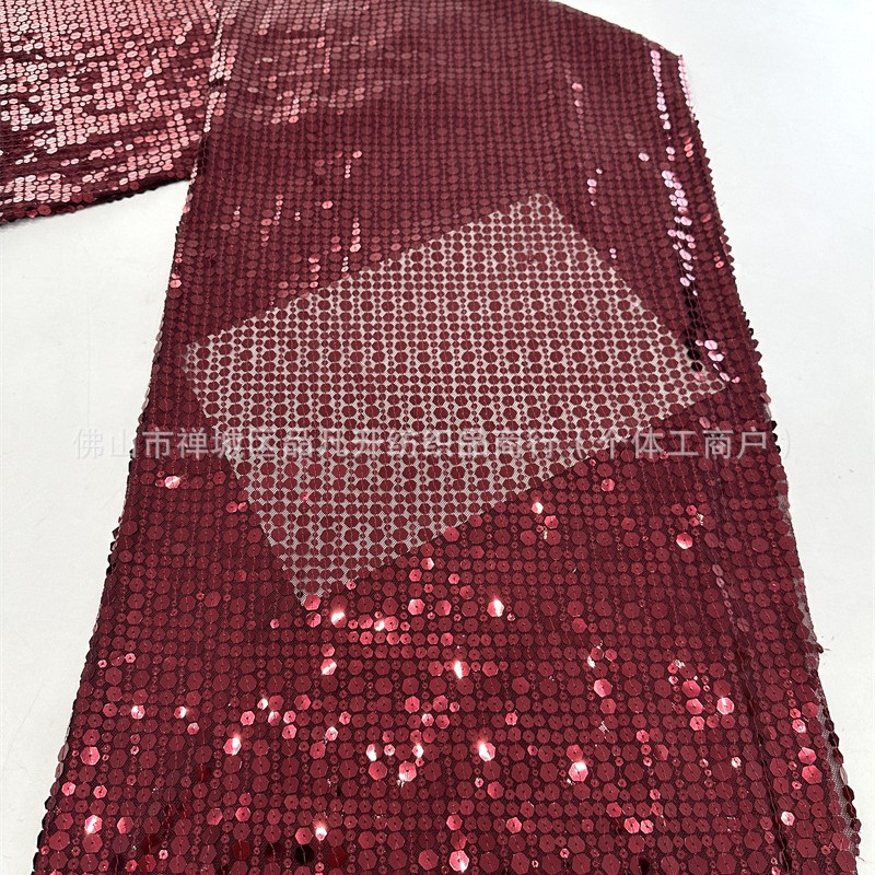 Ventas calientes de tamaño de diafragma de perlas de tela de tubo de diafragma hexagonal completo vestido de noche vestido de rendimiento tela de malla elástica
