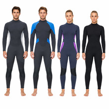 3mm连体潜水服男款湿式潜水衣女游泳保暖耐磨水母服冲浪服跨境