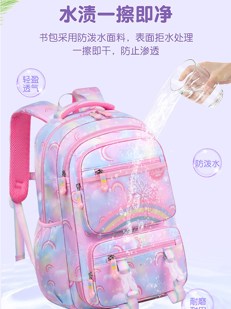 Nuevo dulce y lindo mochila escolar para niños 3 - 6 grados mochila de tipo refrigerador lateral