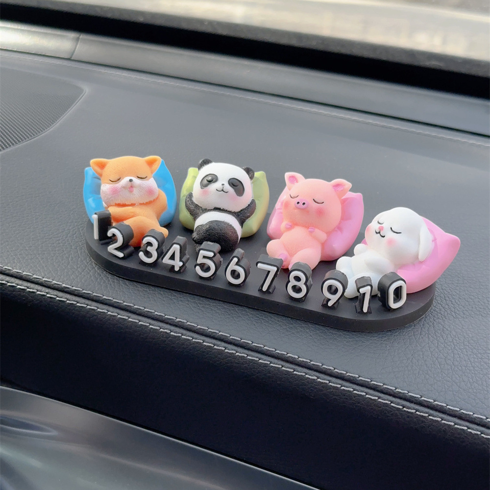 4 귀여운 작은 동물-수직 주차 표지판