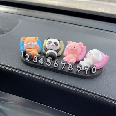 Car Cute Cartoon Panda – Nömrəli dayanma kartı - 4-cute-little-animals-vertical-parking-signs
