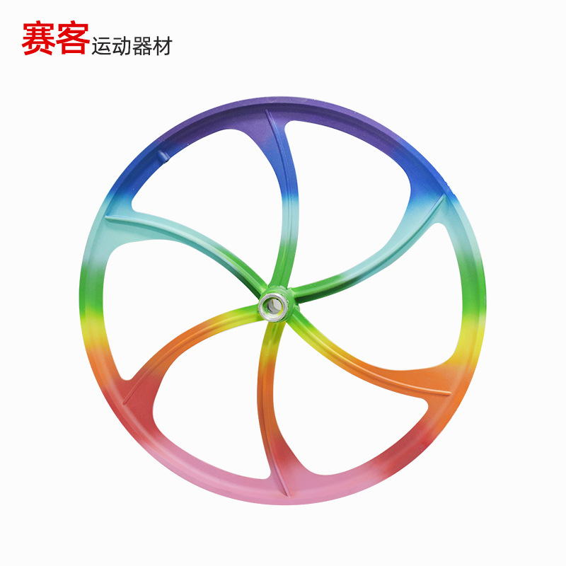 Wholesale 24inch Solid Six-knife Dead Fly Wheel Wheel Set Magnesium Alloy Integrated Rim Road Bike Bicycle Hub