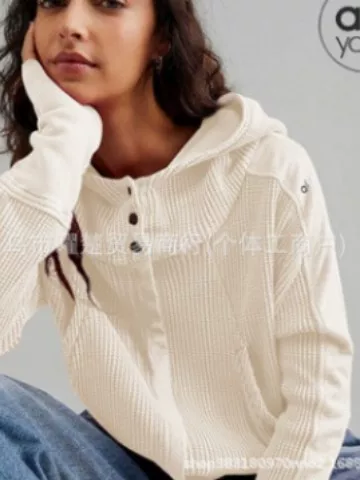 Al Trendy Brand European and American Style Hooded Splicing Jacket Women's Short Loose Zipper Jacket Autumn and Winter New Cross-Border Hot Style
