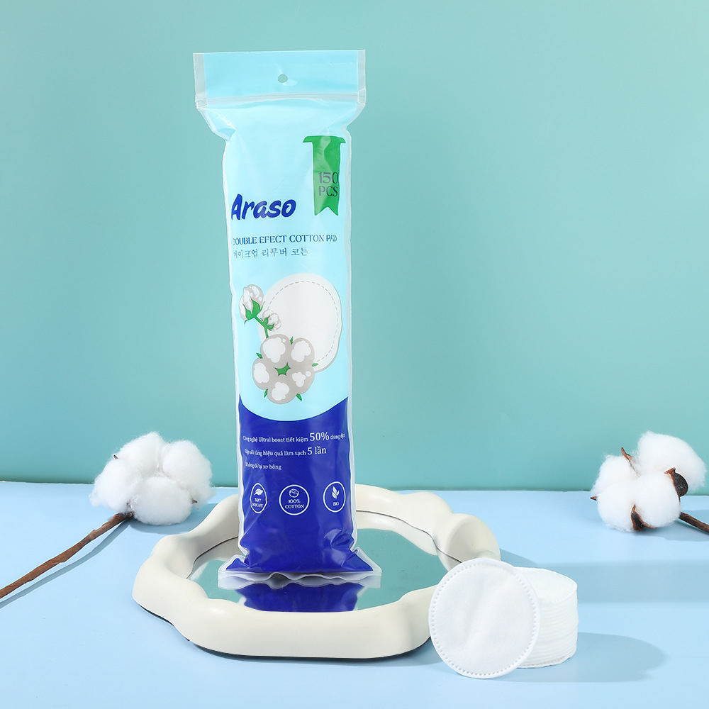 Algodón desechable transfronterizo de comercio exterior algodón desmaquilizador portátil de viaje hotel húmedo rehidratante rebanada de algodón circular