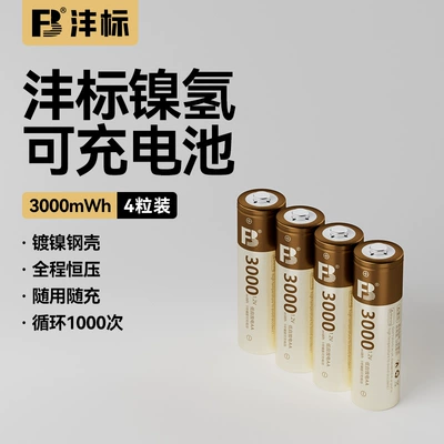 Fengbiao 4-Slot Aa5 Nickel-Metal Hydride Rechargeable Battery Holder High-Capacity Aa3000Mwh Smart Charger High-Capacity Rechargeable (Hibrid akkumulyator batareyaları) - no-5-4-cell-3000-nimh-12v-rechargeable-battery