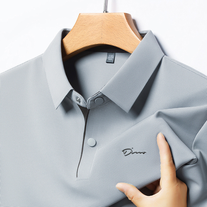 Seamless Polo Summer Men's Fashion Men's Polo Shirt Daily Casual Middle-Aged Men's Tops Short-Sleeved T-Shirt Men Seamless Polo Summer Men's Fashion Men's Polo Shirt Daily Casual Middle-Aged Men's Tops Short-Sleeved T-Shirt Men