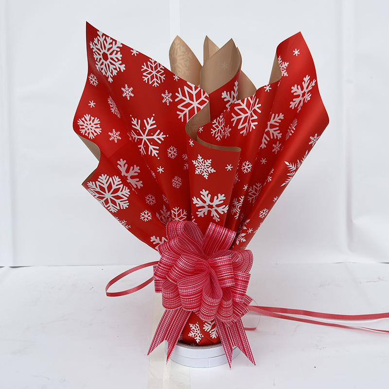 Navidad impermeable fruta regalo ramo floral papel de embalaje de Nochebuena regalos serie de regalos materiales DIY image 9