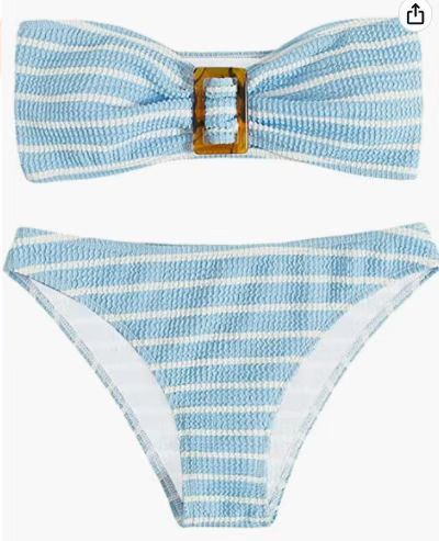 Women's Stripe 2 Piece Set Bikinis display picture 5