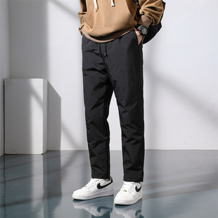 90 white duck down pants men's outer wear sports cotton pants fleece-lined thickened outdoor cold-proof trousers high quality men's clothing