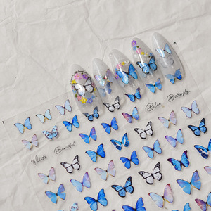 tomoni薄韧美甲贴纸 爆款日系复古指甲贴工厂批发蝴蝶美甲贴3863