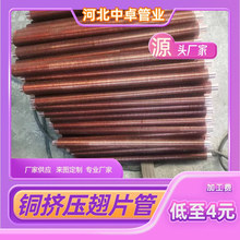 厂家直供挤压轧制T2紫黄铜整体成型翅片管空冷器换热器散热器应用