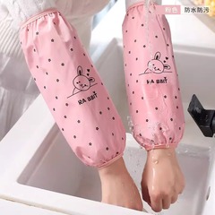 漫画風防水袖カバー 女性用 秋冬 キッチン用 エクストラロング 油汚れ防止 かわいい 大人用 家庭用 仕事用 家事用