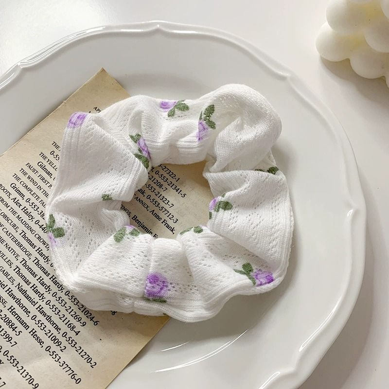 Corea del Sur Internet celebridad corbata Cola de Caballo Linda cuerda de pelo floral Plaid tie cabeza de pelo niña de las flores Daisy cuerda de pelo intestino grueso anillo de pelo