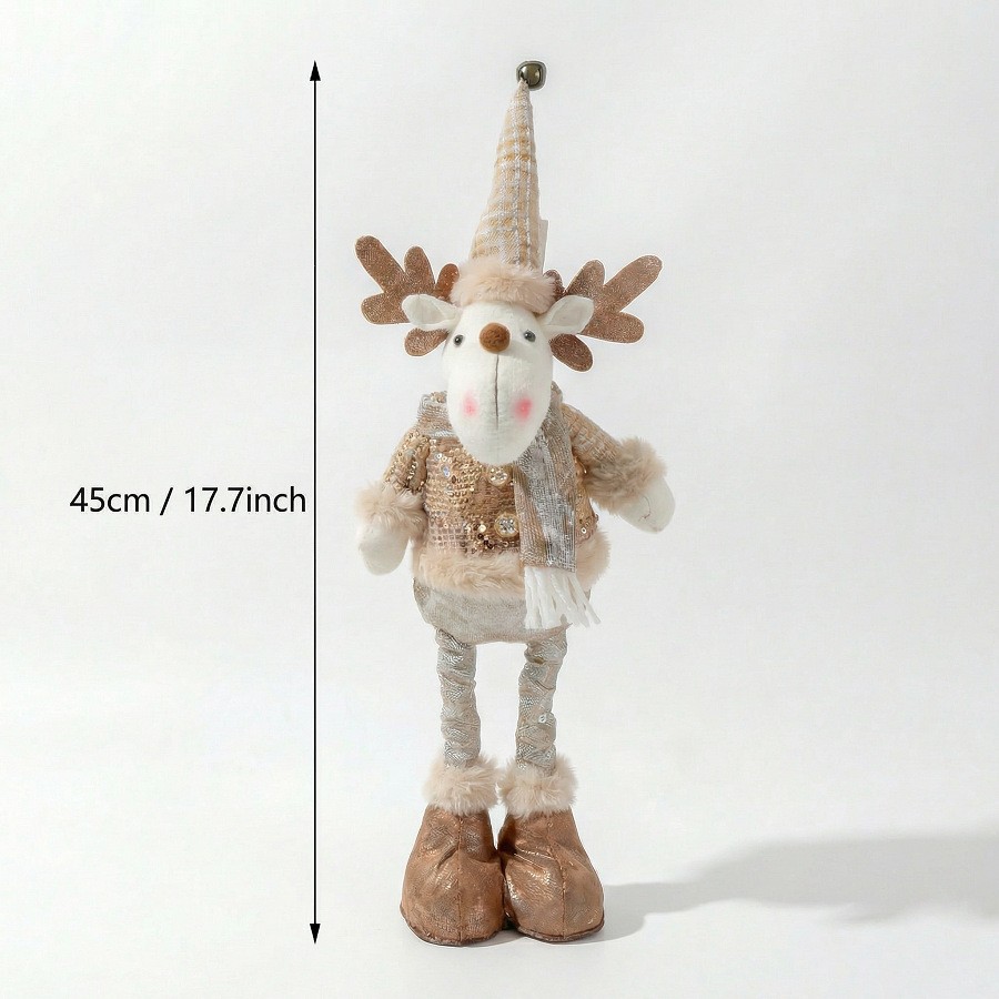 Muñeco Telescópico Navideño de Tela Decorativo para Navidad