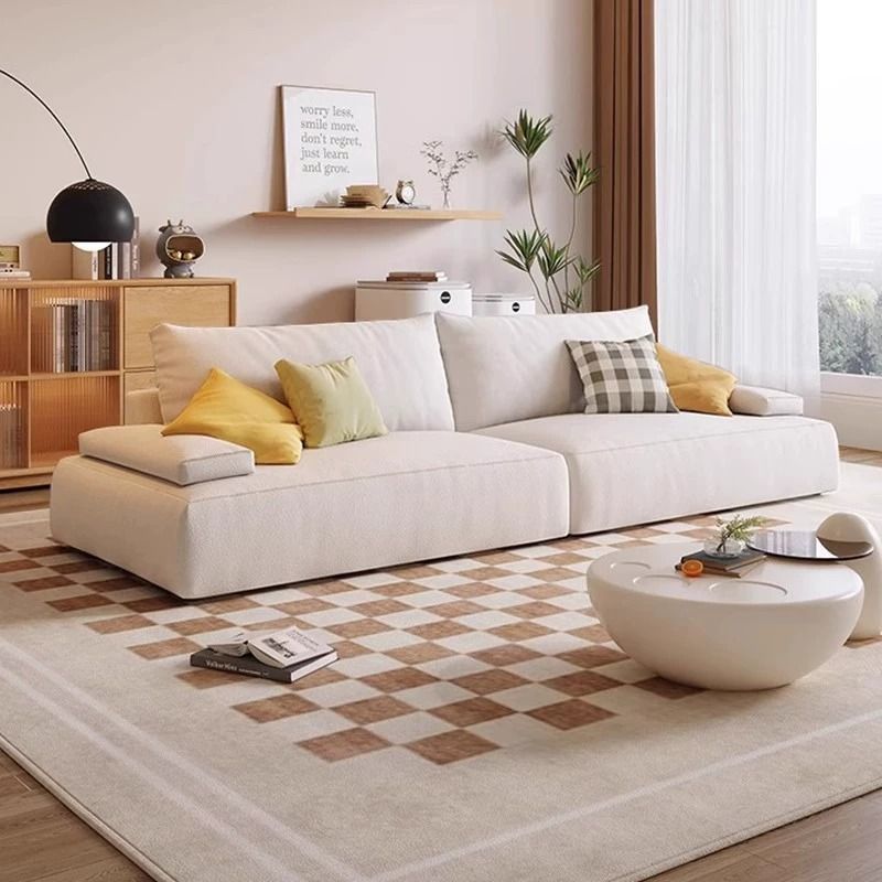 Lawrence Sofa Retro Straight Designer Beauty Salon French Living Room Modern Small Apartment Cream Fabric Sofa