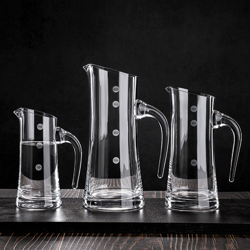 Large-Capacity Crystal Glass Wine Dispenser with Scale, Liquor Jug, Wine Jug, Wine Dispenser, Restaurant Jug with Scale