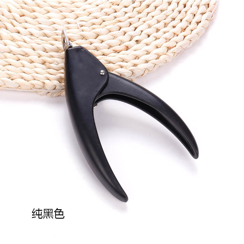 Manicure tijeras fototerapia cristal manicure extensión tijeras manicure falsa U-tijeras francesas multicolor mango de plástico