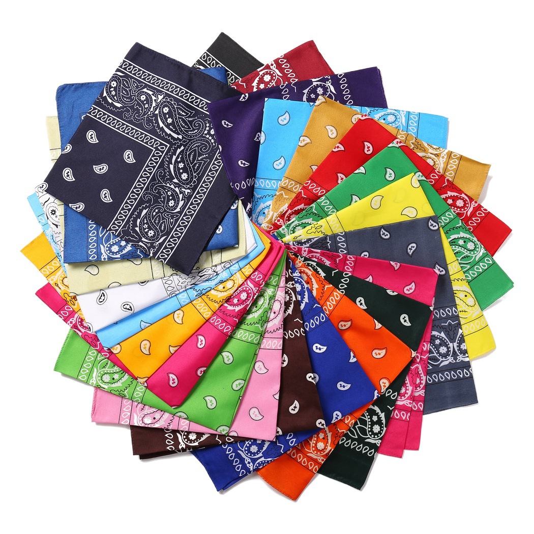 European and American Retro Niche Triangular Headband Scarf Outdoor Cycling Multifunctional Paisley Square Scarf Hair Accessory Sun Protection Print