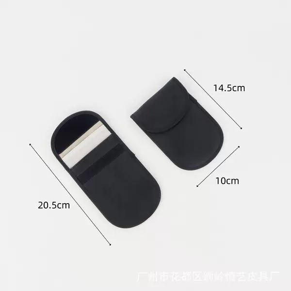 2026 New Product Export Rfid Car Key Shielding Pouch Mobile Phone Anti-Radiation Signal Shielding Bag Card Holder Card Sleeve