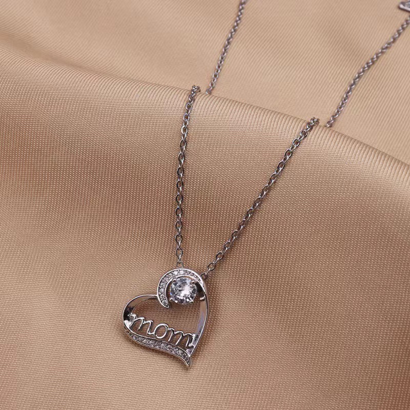 Mother'S Day Festival Copper Elegant Simple Style Letter Heart Shape Necklace