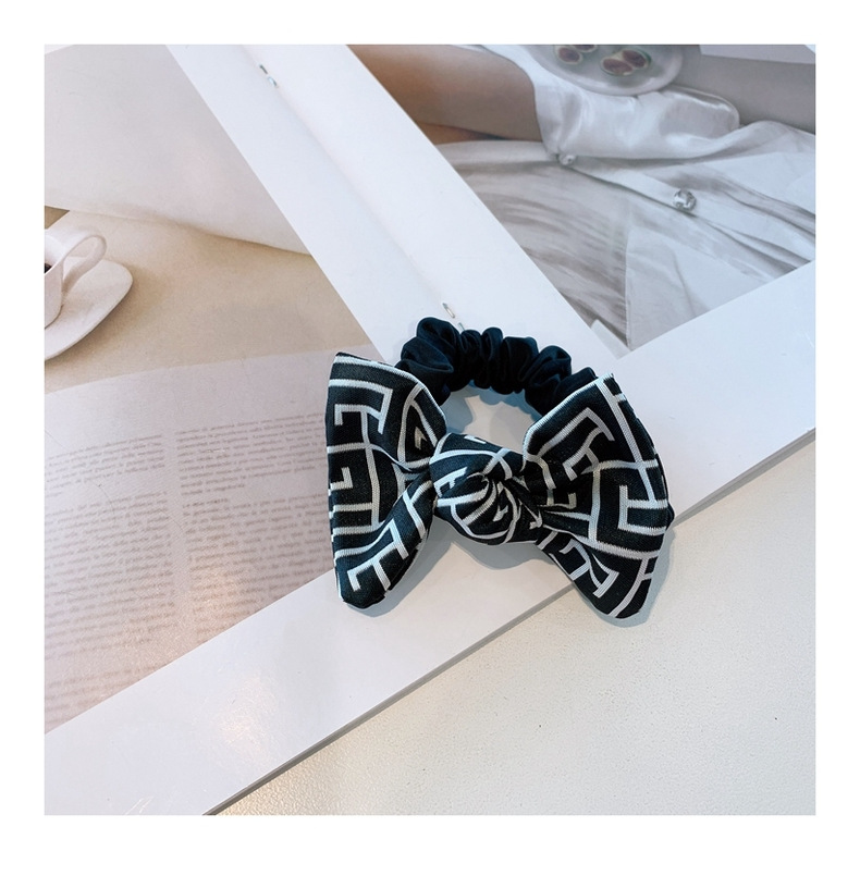 Korea Retro Printed Cute Little Bowknot Hair Scrunchies display picture 9