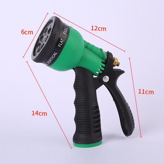 Foreign trade eight function water spray gun car washing high pressure nozzle garden watering spray gun garden watering tools big head water gun