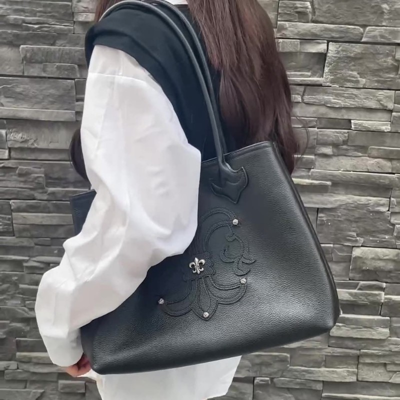 【童军花托特包】克罗*同款牛皮女包时尚大号真皮购物袋底长36cm|undefined