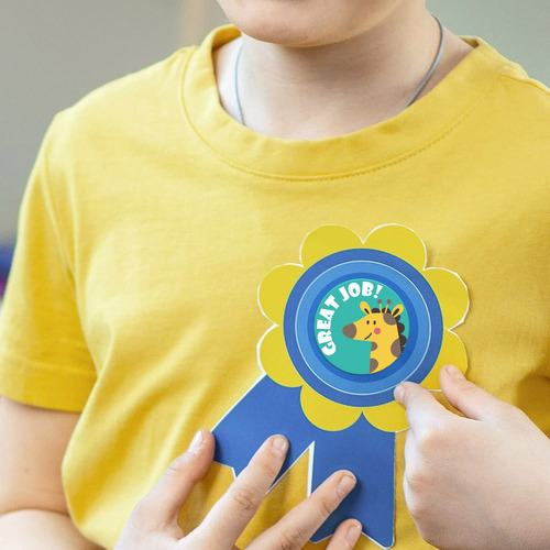 500 Stickers/Reels of Cartoon Animal Stickers for Kindergarten Motivation Red Flower Rewards for Girls and Babies