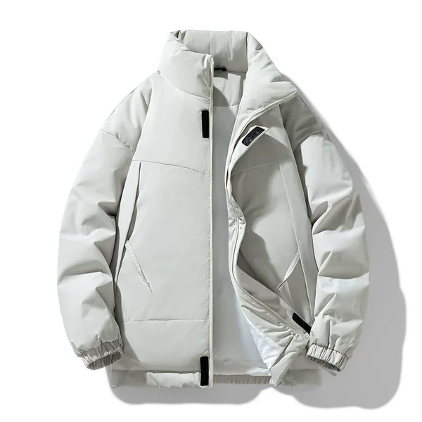 Winter New Men's Trendy Loose-Fitting Stand-Up Collar Thickened Warm Versatile down Jacket Cotton Coat