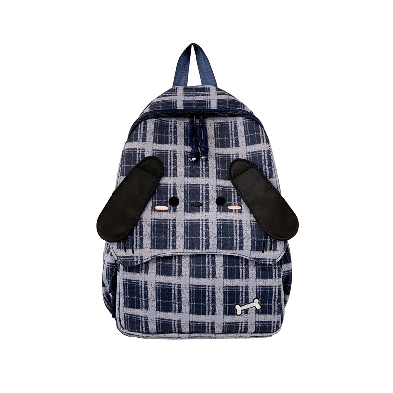 Mochila escolar de gran capacidad de dibujos animados lindos perros mochila de niños y niñas mochila de celosía casual mochila de niños ligera
