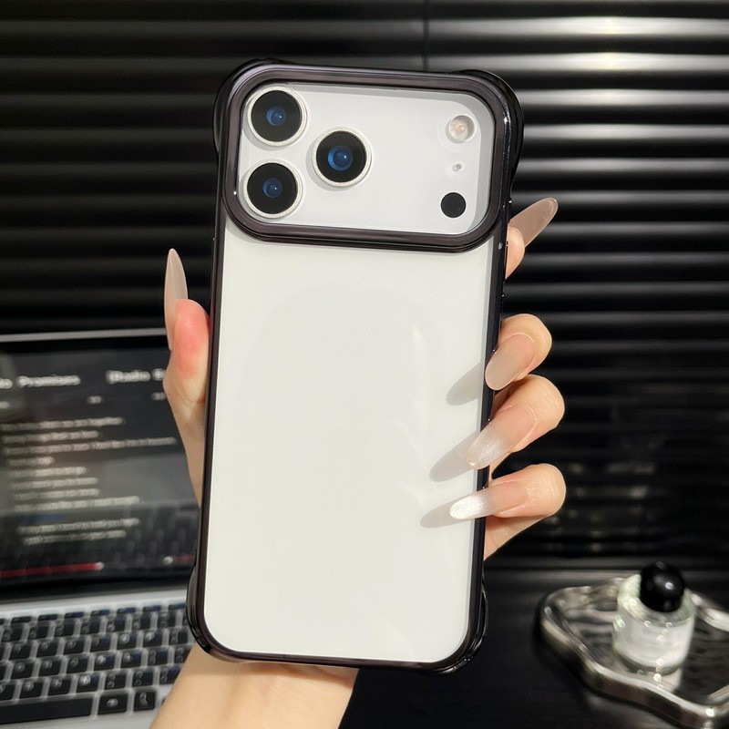 iphone17air透明电镀不发黄手机壳苹果16四角15防摔tpu素材手机套|undefined