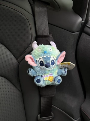 Shoulder Cover Decorative Car — Sürətlər qutusu və əl tormozu başlıqları - shoulder-pads-8-black-plush-genuine-squatting-stitch-green-monster