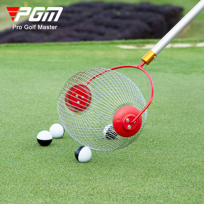 PGM 2022新品 高尔夫捡球器 自由伸缩3节式捡球笼 滚轮捡球免弯腰