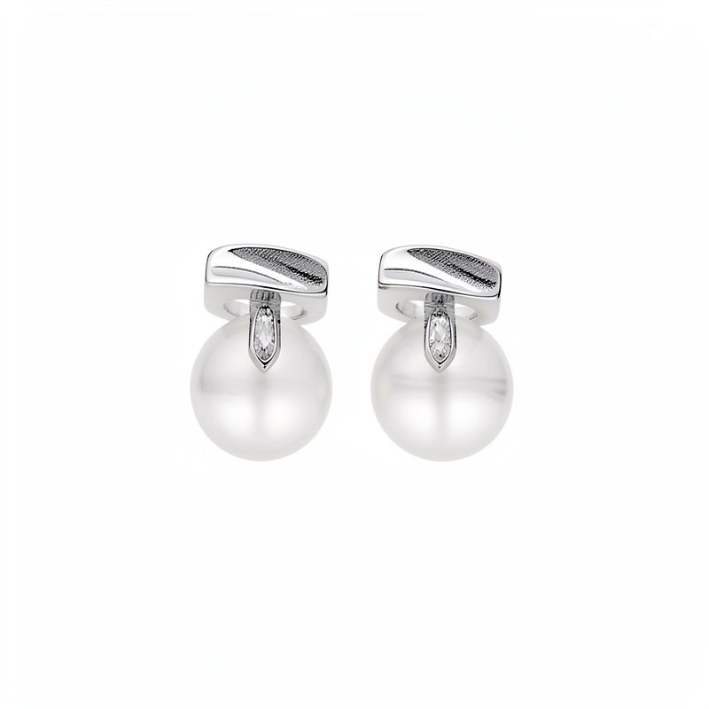 Aguja de plata resina aretes redondos minimalistas estilo diario viaje versátil pendientes ligeros de lujo alta sensación auriculares al por mayor