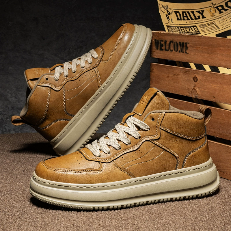 Осенние и зимние новые ультра-волокнистые кожаные ретро-кроссовки модные дикие повседневные работы