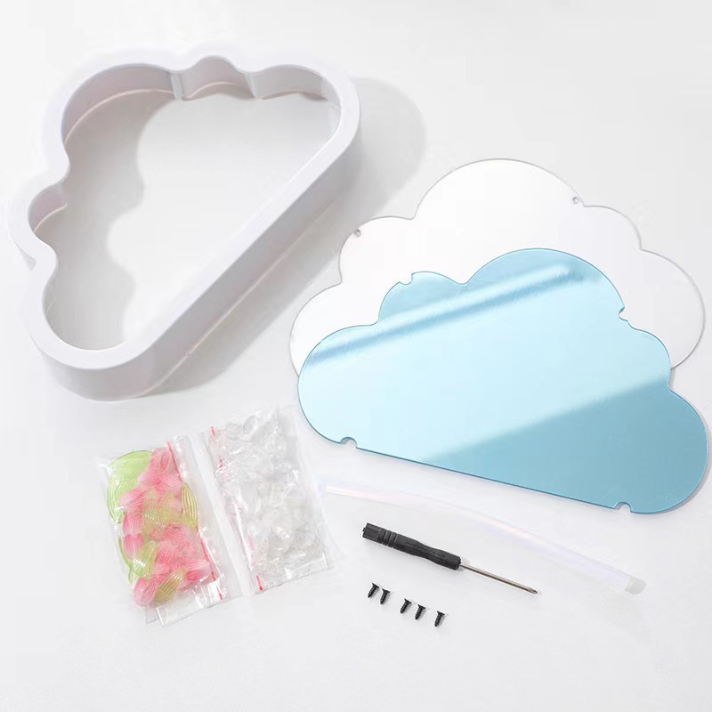 Bricolaje nube flor mar tulipán luz de noche espejo ramo de material paquete de mesa para novia y novia regalo de cumpleaños