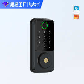 欧美闭门指纹锁呆锁室内木门智能锁民宿酒店家用密码锁通通锁厂家