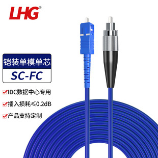 Lhg Armored Single-Mode 10g Single-Core Fiber Optic Patch Cord Transceiver Pigtail Lszh Pressure-Resistant and Rodent-Bite Resistant Sc-Fc