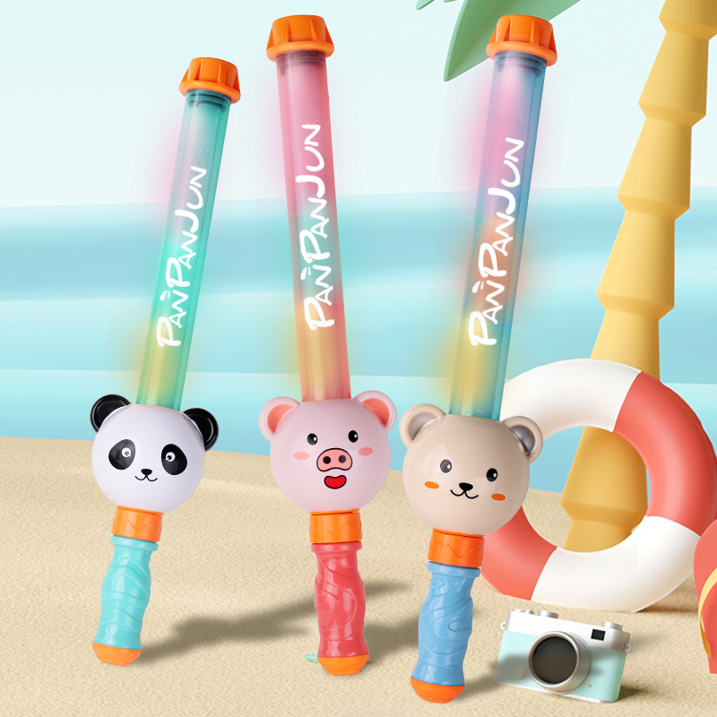 Nuevos productos de verano tirado cañón de agua flash cañón de agua infantil playa juega con agua juega con agua juega con agua ocio juguetes de agua