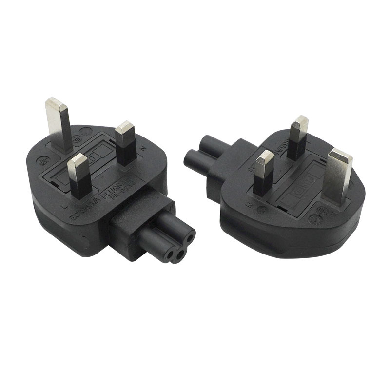 大勇表英规电源插头笔记本梅花尾三孔转换插头 笔记本电脑转接头