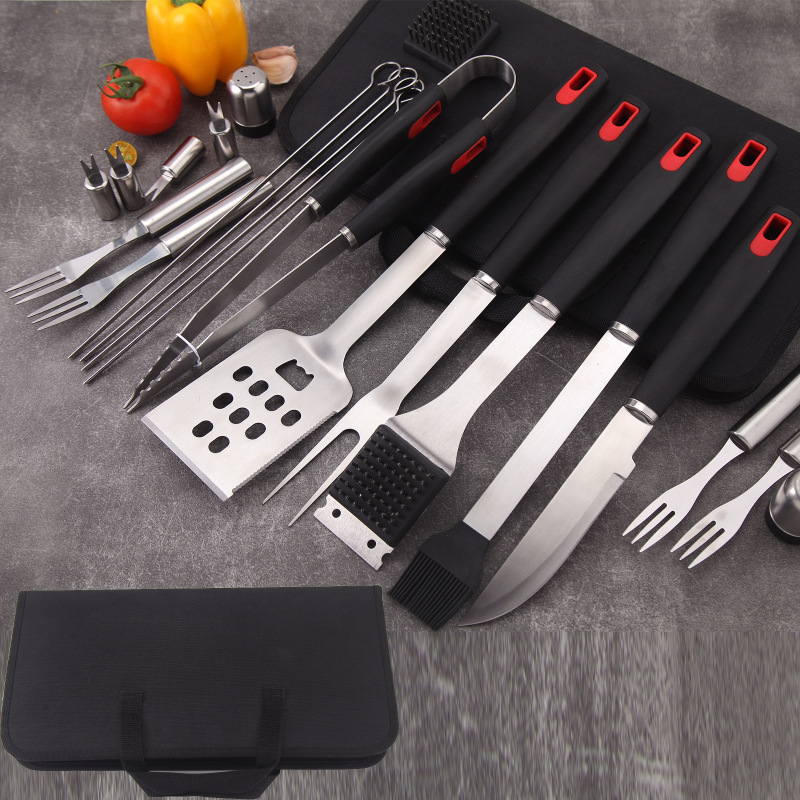 ステンレス焼き具5点セットbbqキャンプ焼き道具セットppハンドルフォーククリップセット焼き具|undefined