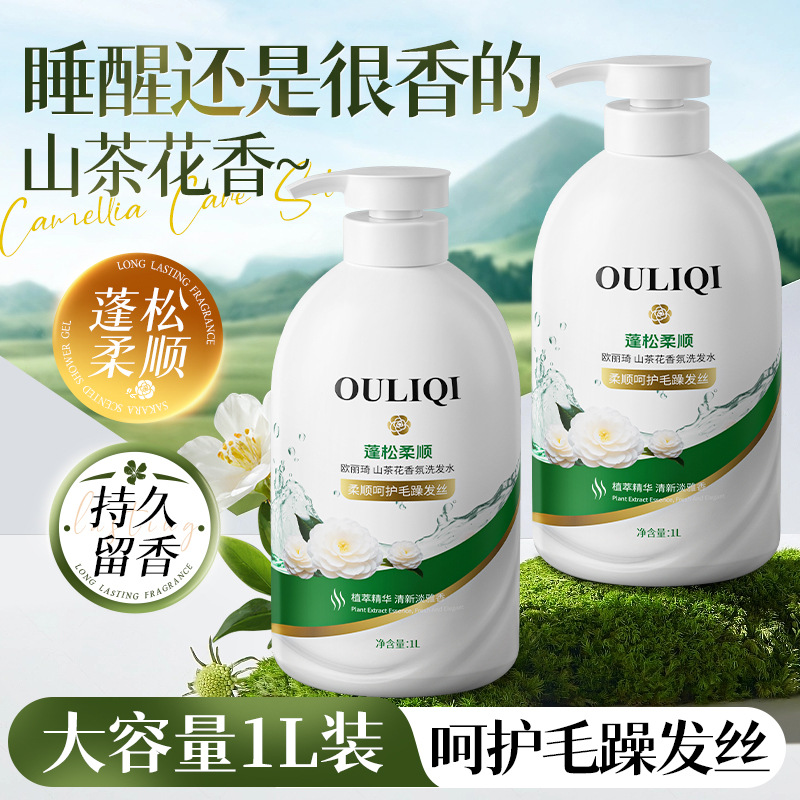 Shampoo Wholesale 1L Large Capacity Oil Control Fluffy Amino Acid Anti-Dandruff Anti-Itch Shampoo for Men and Women One Piece Drop Shipping