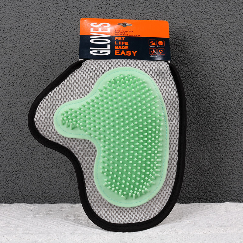 Suministros de limpieza para mascotas, guantes para eliminar el pelo, baño y masaje para gatos, cuidado y pulido del pelo de perros, venta al por mayor del fabricante, eliminan el pelo suelto.
