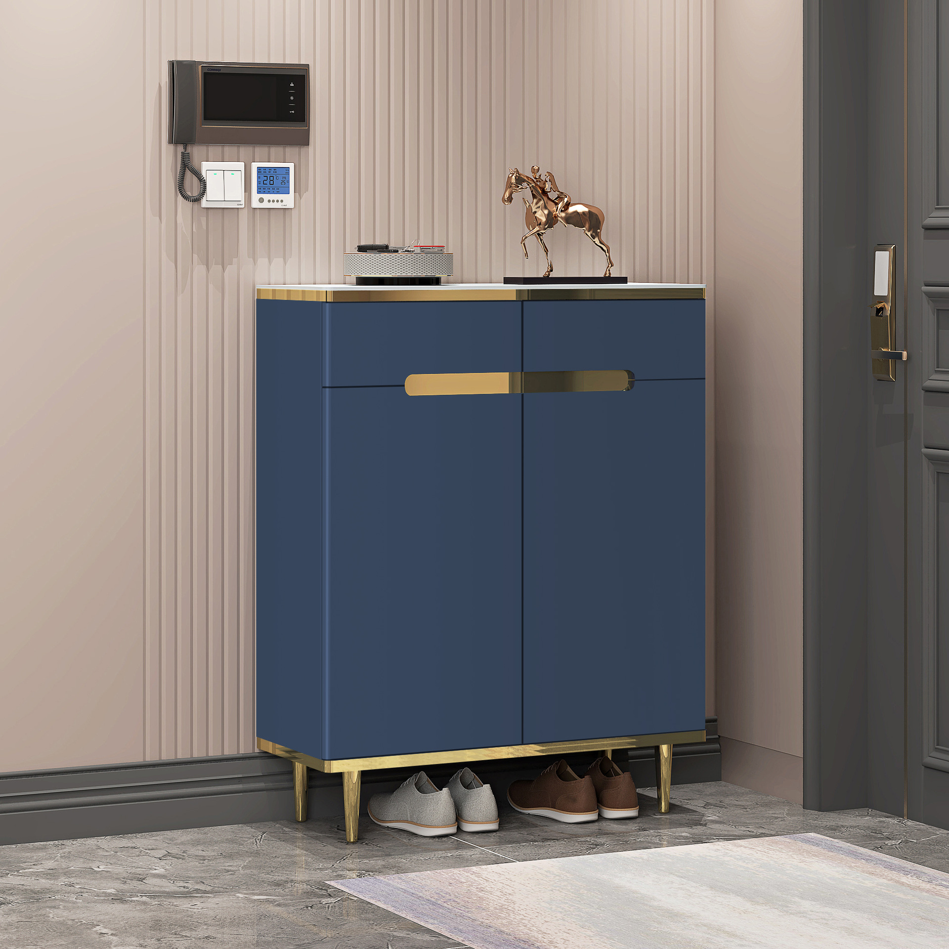 011 파란색 80 두 문, 바위 표면 80*34*108