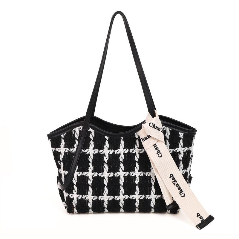 Bolsa de bordado de color contrastante 2025, bolsos de primavera nuevos bolsos de mujer bolsos de hombro casuales bolsos de mano maridos