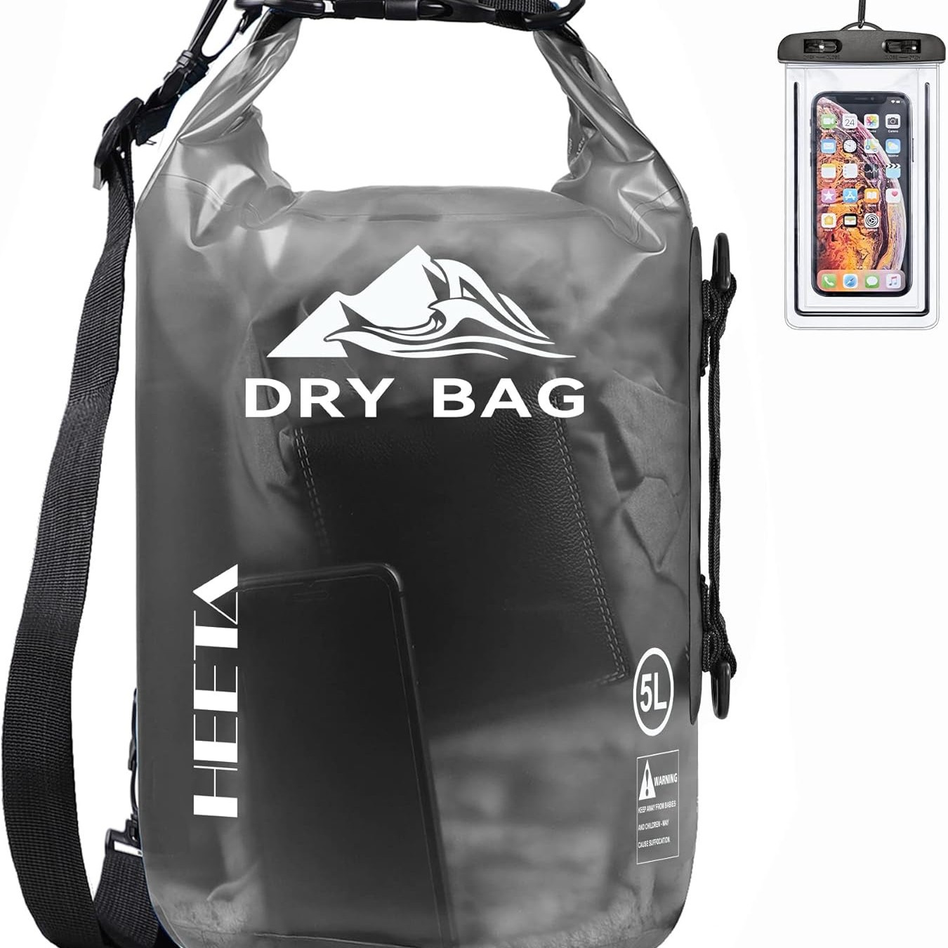 Cross-border best-selling outdoor waterproof drifting bag, portable storage PVC mesh bag, beach bucket bag, river swimming bag