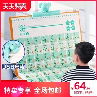 Primary School Must Learn 1200 Words Literacy Points Reading Kidsren's Chinese Pinyin Baby Puzzle Enlightenment Literacy Early Education Kidsren