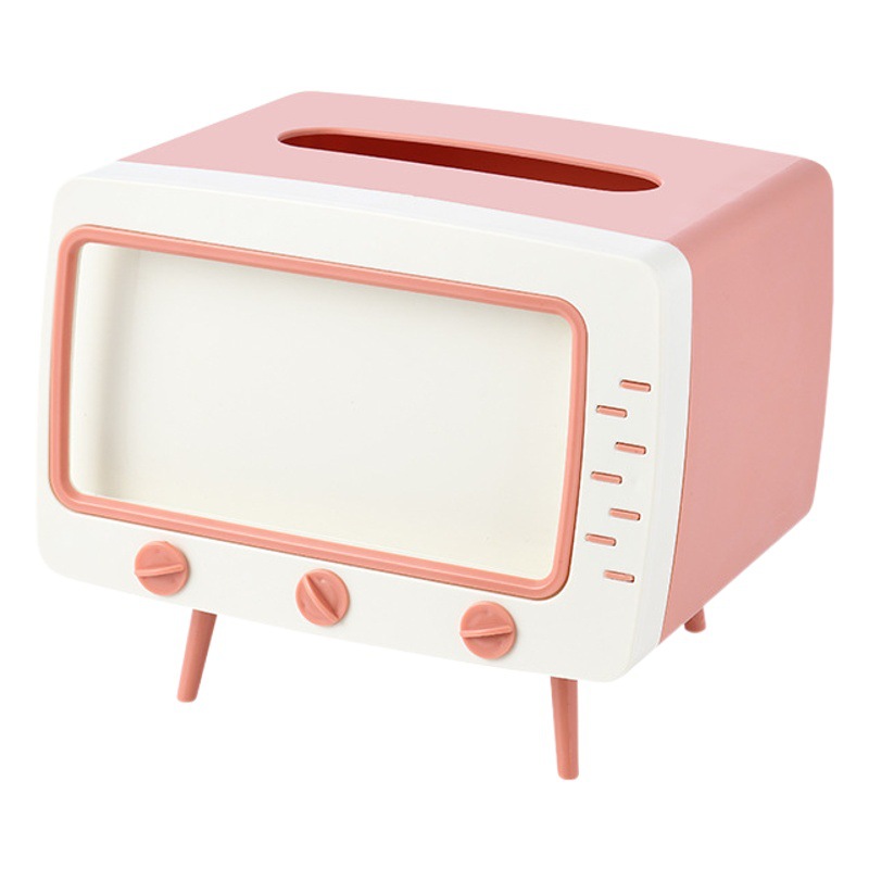 Caja de pañuelos de TV creativa hogar cocina caja de almacenamiento de pañuelos sala de estar multifuncional teléfono móvil rack de almacenamiento