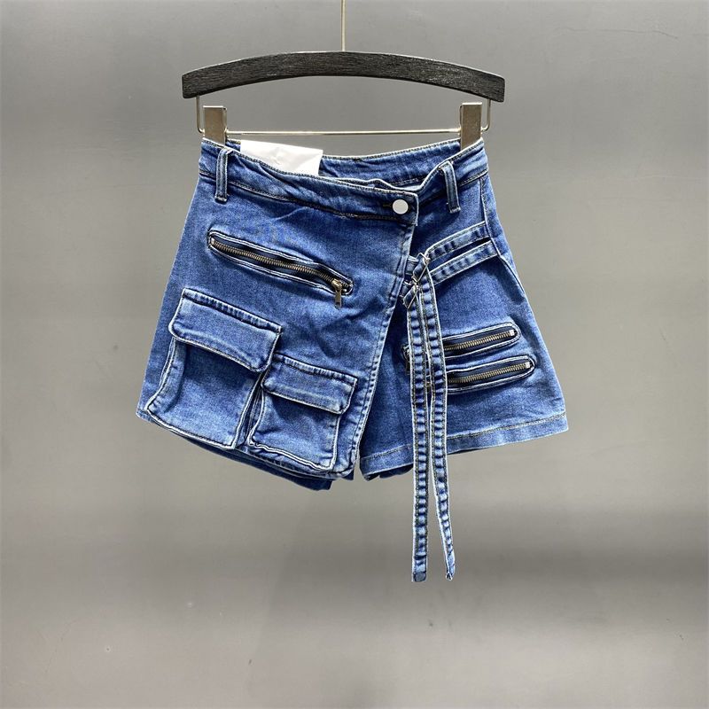 Femmes Vacances Du Quotidien Vêtement De Rue Couleur Unie Shorts Lavé Jeans display picture 10