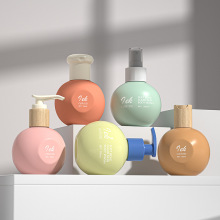 跨境180/200ml按压儿童牙膏护理膏圆瓶 乳液瓶洗发水洗护瓶子定制